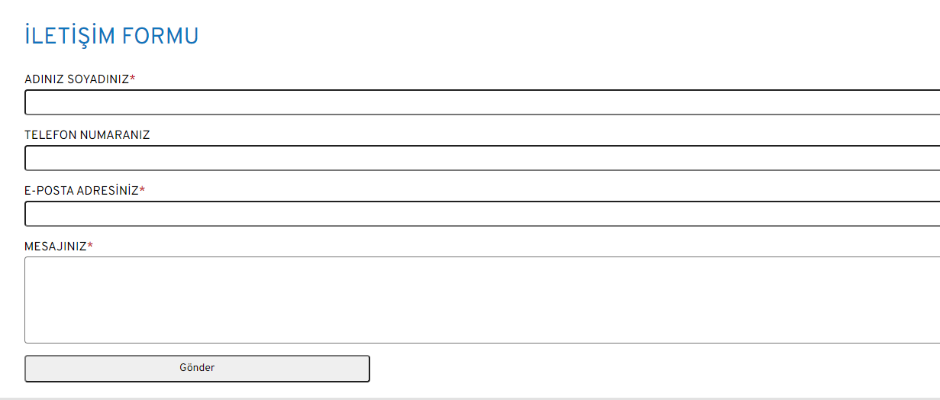 İLETİŞİM FORMU